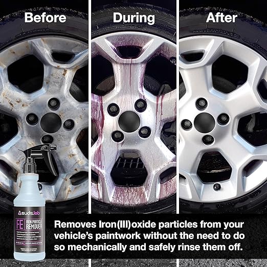 Suds Lab FE Iron Particle Remover, Fallout Rust Remover Spray for Car Detailing, Safe on Car Paint, Motorcycle, RV & Boat Finishes 32 oz.