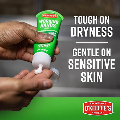 O'Keeffe's Working Hands Hand Cream for Extreme Dryness - 7 oz Tube (2 Pack) - Repairing Skincare for Cracked, Dry Hands