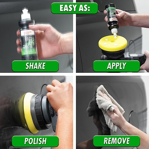 SONAX Glaze OS 02-06 | All-in-One Car Polish for Scratch Removal, High-Gloss Finish & Ceramic Protection | SiO2-Based 6-Month Durability | Hologram-Free Results for All Paint | 247300 | 1 Liter