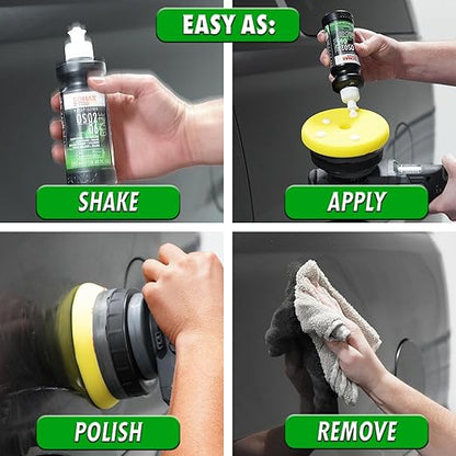 SONAX Glaze OS 02-06 | All-in-One Car Polish for Scratch Removal, High-Gloss Finish & Ceramic Protection | SiO2-Based 6-Month Durability | Hologram-Free Results for All Paint | 247300 | 1 Liter