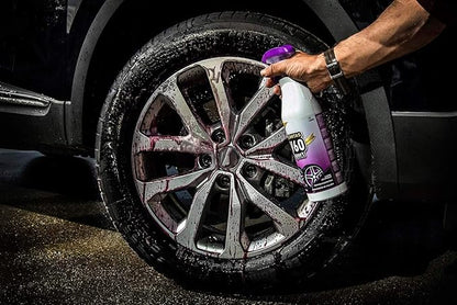 Sisbrill V60 Sport Wheel and Tire Cleaner Spray – pH Neutral Car Wheel Cleaner, Gecko Spray Effect, Safe Brake Dust Remover – 1.3 Gal