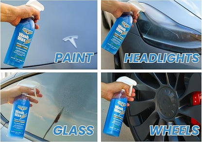 Aero Cosmetics Wet or Waterless Car Wash Wax Detailer 16 Fl. Oz. (2-Pack) Aircraft Quality for your Car, RV, Boat, Motorcycle