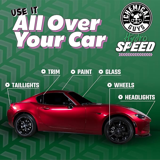 Chemical Guys HydroSpeed Ceramic Quick Detailer Spray - SiO2 Shine Car Detailer Spray for Cars, Trucks, SUVs, Motorcycles and RVs, Boosts Gloss, Hydrophobic Protection and Slickness, 128 oz