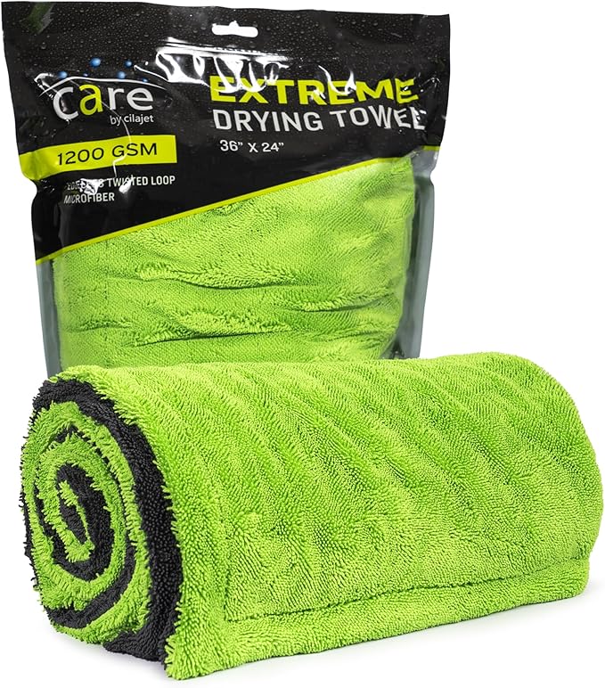 Car Care Extreme Oversized Microfiber Car Wash Drying Towel, Paint Safe, Scratch Free, and Lint Free Car Towel, 36"x24"