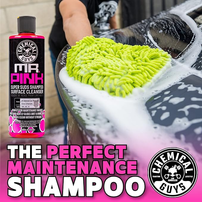 Chemical Guys HOL_128 Car Cleaning Kit, with Car Wash Soap, Car Wash Bucket and 16oz Car Care Cleaning (8 Items)