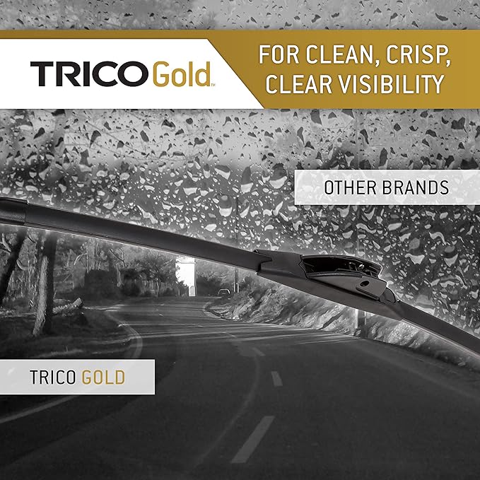 TRICO Gold 26" + 24" Premium Automotive Replacement Windshield Wiper Blades (Set of 2), Passenger and Driver Side All-Weather Beam Wiper Blades for Select Vehicle Models