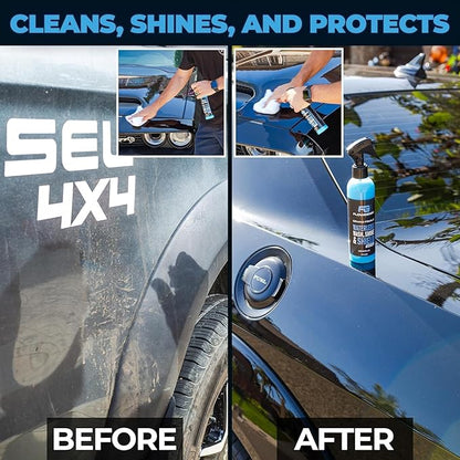 Flowgenix™ Waterless Car Wash Spray - Grand Finale - Motorcycle Cleaner & Car Wax Polish (1 Gal or 128 oz) - Ceramic Coating - Quick Detailer Spray to Make Your Vehicle Shine