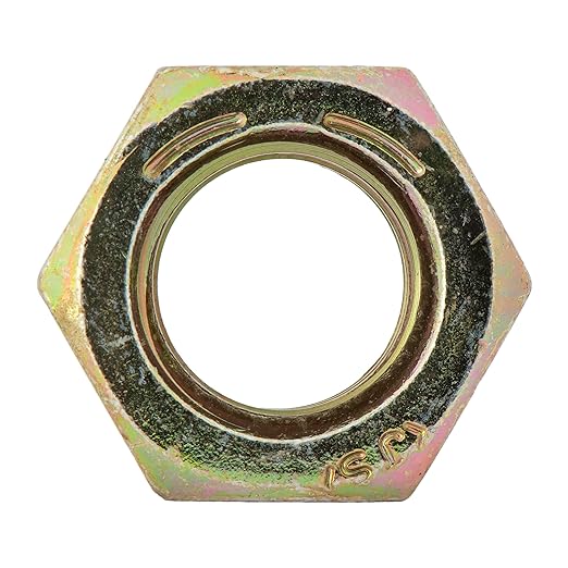 1/2"-20 (25 Pack) Grade 8 Hex Nut, Fine Thread, Yellow Zinc by Makers Bolt