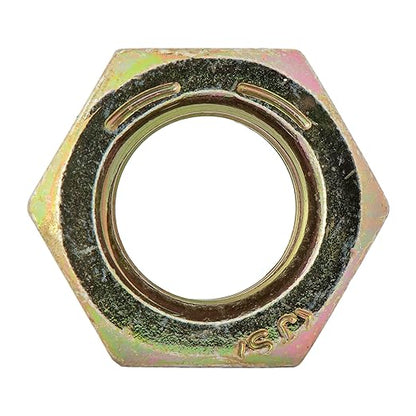 7/16"-20 (25 Pack) Grade 8 Hex Nut, Fine Thread, Yellow Zinc by Makers Bolt