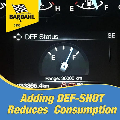 Bardahl DEF-Shot 3353 - The Ultimate DEF Cleaner and Anti-Crystallization Diesel Additive Reducing DEF Consumption - 32oz