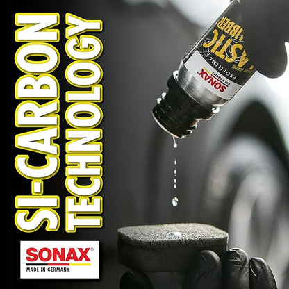 SONAX Profiline Plastic + Rubber Ceramic Coating | Si-Carbon Technology for Exterior Plastic & Rubber Protection | Restores Faded Trim & Bumpers | UV Protection for Tires & Trim | 241000 | 50ml