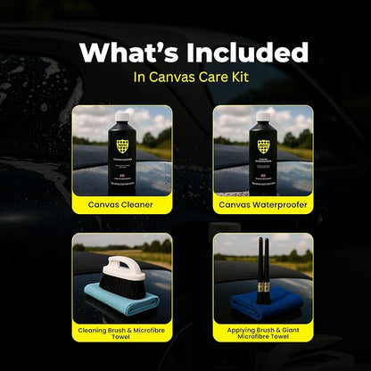 PROTEX Convertible Soft Top Care Kit with Canvas Cleaner & Waterproofer - 500ml, THE COMPLETE CARE KIT