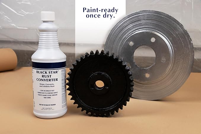 BLACK STAR Rust Converter - Converts Rust on Any Steel Surface (1 Quart)