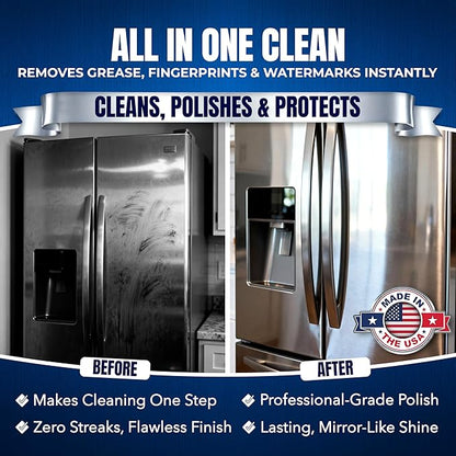 Sheila Shine 12 x 10oz Stainless Steel Cleaner and Polish - Removes Grease, Fingerprint & Watermark - Kitchen Appliances, Refrigerators, Sinks, Ovens & Grills - Stainless Steel Sprays Cleaner