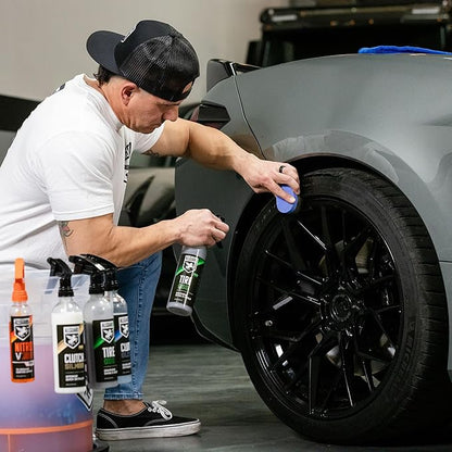 Tire GSS – XiO2™ Tire Shine Spray with Graphene Forms Tri-Molecular Bond to Rubber – Water-Resistant, Long-Lasting Protection – Satin Black Finish – Easy, No-Sling Application with Applicator Pad