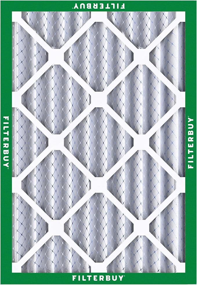 Filterbuy 21.5x26x4 Air Filter MERV 8 Essential Dust & Allergy Defense (6-Pack), Electrostatic Pleated HVAC AC Furnace Filters Replacement, Made in USA (Actual Size: 21.50 x 26.00 x 3.63)