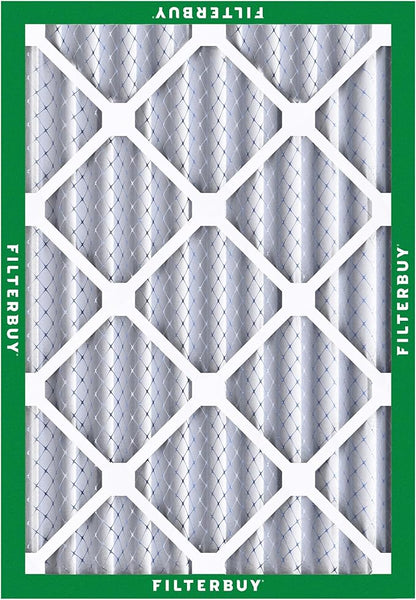 Filterbuy 21.5x26x4 Air Filter MERV 8 Essential Dust & Allergy Defense (6-Pack), Electrostatic Pleated HVAC AC Furnace Filters Replacement, Made in USA (Actual Size: 21.50 x 26.00 x 3.63)