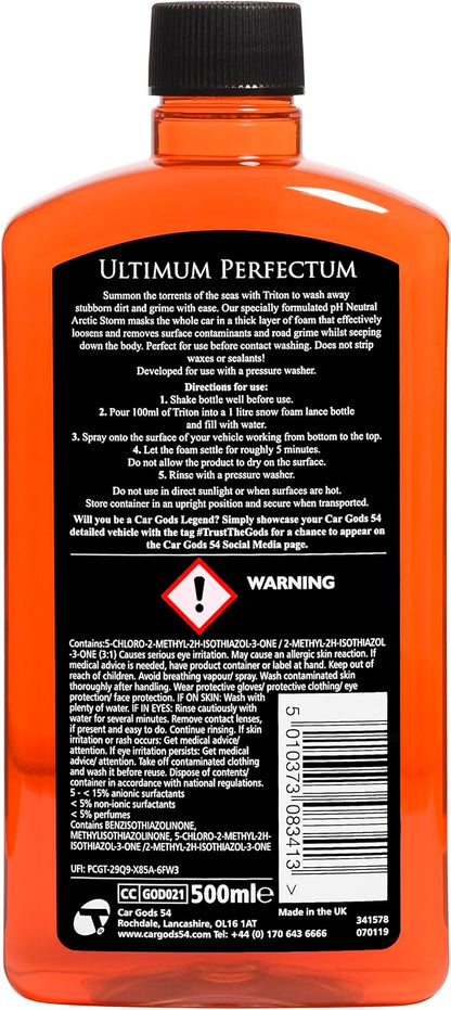 Car Gods Arctic Storm Super Thick Snow Foam Shampoo Orange Scent, 17 Fl Oz