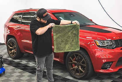 The Rag Company - The Liquid8r M22 Drying Towel - 70/30 Blend, Microfiber, High Absorbency, 20in x 20in