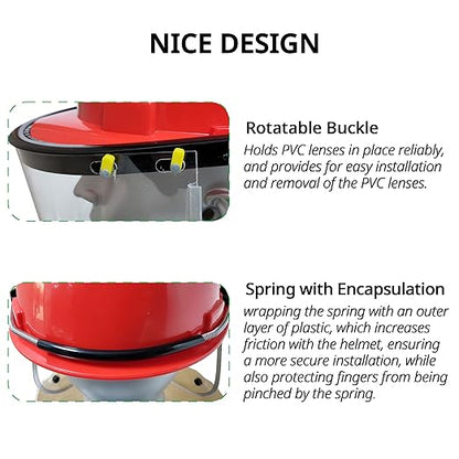 Face Shield Adapter Bracket with Anti-Fog Face Shield Window for Hard Hat