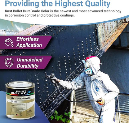 RUST BULLET DuraGrade Color - Purple - 1 Gallon - Advanced Technology Corrossion Control, Rust Inhibitor & Protective Coating, Exceptional Adhesion, UV Resistant