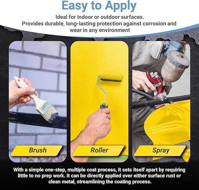 RUST BULLET DuraGrade Color - Yellow - 5 Gallon - Advanced Technology Corrossion Control, Rust Inhibitor & Protective Coating, Exceptional Adhesion, UV Resistant