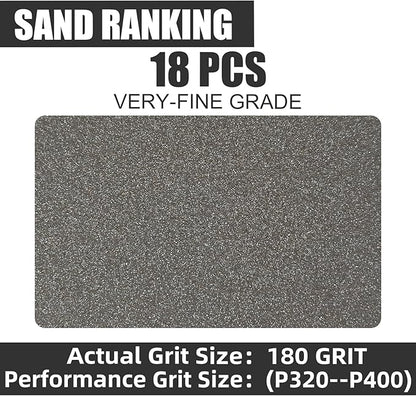 18pcs Sanding Sponge 180 grit Soft Sanding Block Washable and Reusable, Double-Sided Sponge Sanding Blocks Wet Dry Sandpaper Pad for Wood Metal FurniturePaint