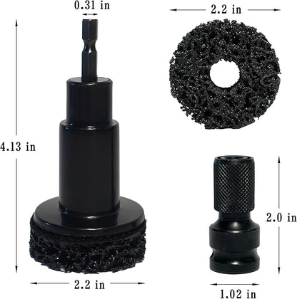 Huoter Wheel Hub Cleaning Kit, 7-Piece Hub & Stud Cleaner for Rust Removal and Resurfacing, Fits 1/2" Power Drill and Impact Wrench, for Automotive Lug Studs, Rotors and Brake Service