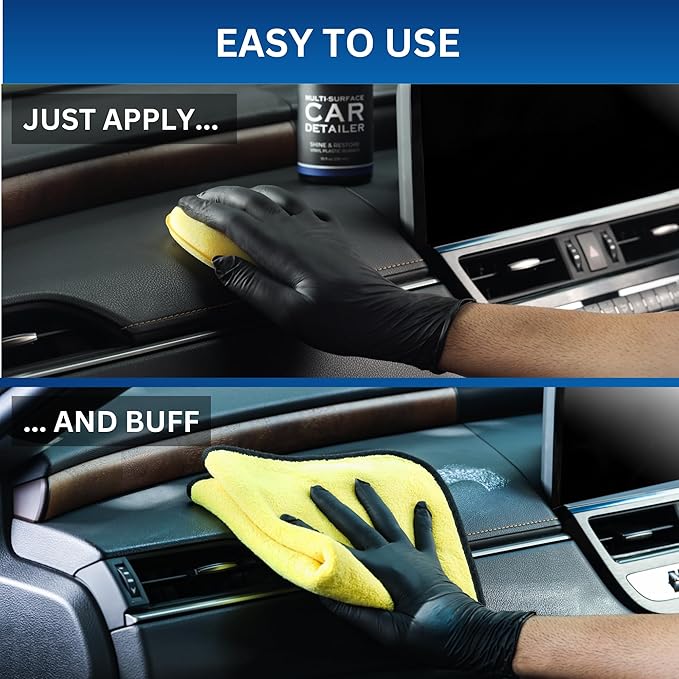 The Pro Stuff® Car Plastic Restorer | Professional Black Trim Detailer | Restore Faded Plastic to Factory Finish | Easy Apply, Long Lasting, No-Residue Formula | Back to Black Trim Restorer