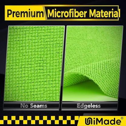 Microfiber Cleaning Cloth, 100PK Commercial Grade Work Rags Microfiber Towels for Cars Cleaning Rags Bulk Detailing Cloth for Automotive Bar Mechanic Restaurant Garage, 11.5"x11.5", Multicolor