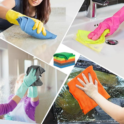 Microfiber Cleaning Cloths 15"x15" – 270GSM Plush Lint-Free Towels for Cars & Auto Detailing, Super Absorbent Car Wash Cloths for Drying, Polishing, Glass & Household(10 Pack)