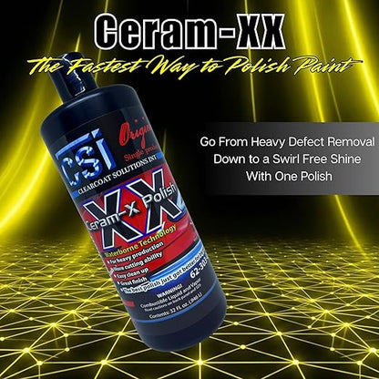 CSI Ceram-XX Production Polish | Formulated for Maximum Production Throughput with a Single Polish | Fastest Path from Defect Removal to a Swirl-Free, Deliverable Shine