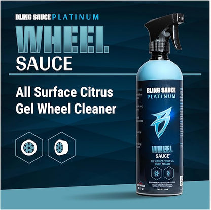 Bling Sauce Wheel Clean Automotive Bundle, Includes Tire Sauce and Wheel Sauce