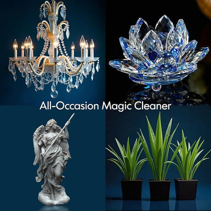 Yadool Chandelier Cleaner Drip Dry Spray No Wipe, Spray Away Dust Remover for Crystal Shiny, Glass, Figurines & Fine Collectibles, Shines Bright, Spotless & Streak-Free - 16.91 Fl Oz