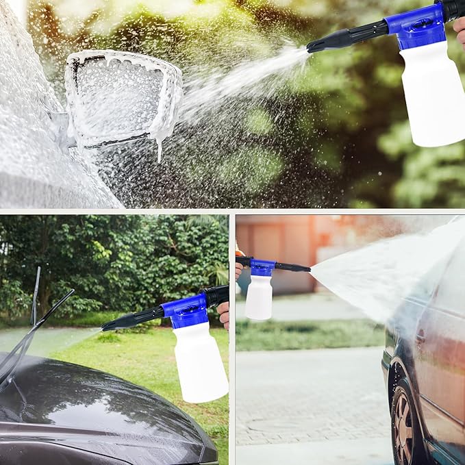 LIANXIN 37Pcs Car Wash Kit Cleaning Kits with Foam Gun Sprayer Bucket Towels Tire Brush Wash Mitt Sponge Duster Brush Car Wash Detailing Kit is Complete Car Care Tools