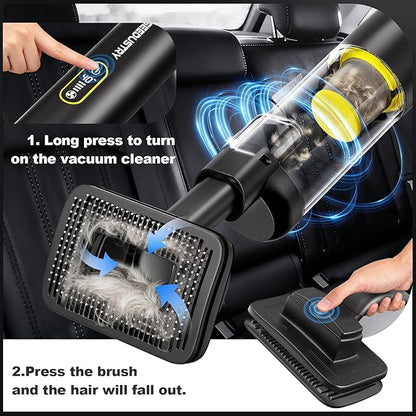 SEEDUSTRY Handheld Car Vacuum Portable Cordless, 6-in-1 Mini Cordless Vacuum Cleaner with Brushless Motor & 18000Pa Powerful Suction, Type-C Charge, 2025 Mini Vacuum V-C08 Pro for Car Home Office Pet