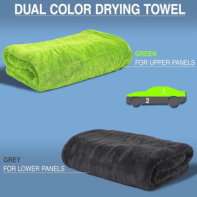 Car Care Extreme Oversized Microfiber Car Wash Drying Towel, Paint Safe, Scratch Free, and Lint Free Car Towel, 36"x24"