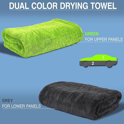 Car Care Extreme Oversized Microfiber Car Wash Drying Towel, Paint Safe, Scratch Free, and Lint Free Car Towel, 36"x24"