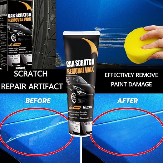 【2Packs】 Scratch Remover for Vehicles Car Scratch Remover Paste New Upgrade for Deep Scratches with Wipe & car Polish Sponge Buffing Compound for Car Paint Restorer