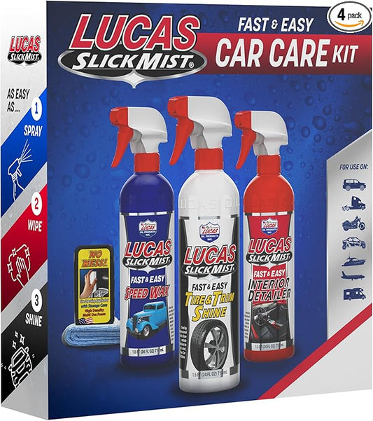 Lucas Oil 10558 Slick Mist Detailing Car Kit (Pack of 4)