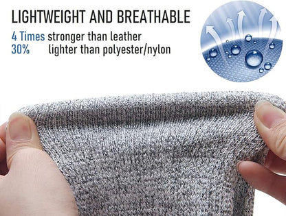 SUYAMI Arm Protection Sleeves, Cut Resistant Sleeves Level 5 Protection, Slash Resistant Anti Abrasion Safety Arm Guards (B-without thumb hole, one size)