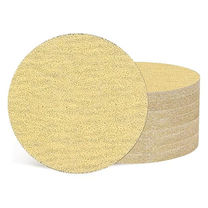 Kozelo 100 Pcs Sanding Discs 3 Inch 80 Grit Hook and Loop Random Orbital Sandpapers Suitable for Drywall Sander Wood Metal Furniture, Yellow