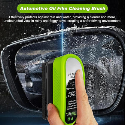 2 Set Oil-Free Car Glass Brushes, Upgrade 2.0 Clear Vision Glass Cleaner, Oil Film Cleaning Brush for Automotive Windows, Clearvision Cars Windshield Cleaner Tool, Universal Cleaning Wipe Board