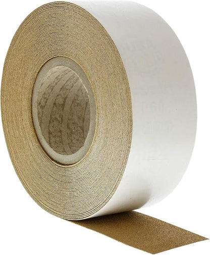 Dura-Gold Premium Gold 60 Grit PSA Longboard Sandpaper, 10 Yard Roll, 2-3/4" Wide, Self Adhesive Stickyback, Woodworking & Automotive Sandpaper Roll, Air File Sand Paper, Auto Sanding Blocks