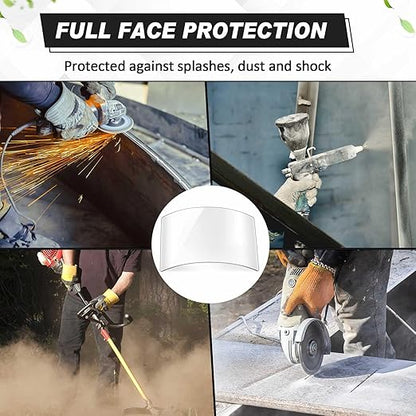 Kingdder 5 Pcs Sandblasting Hood Replacement Lens Clear Face Shield PC Visors Peel off Lens Cover for Painting Dusting Grinding