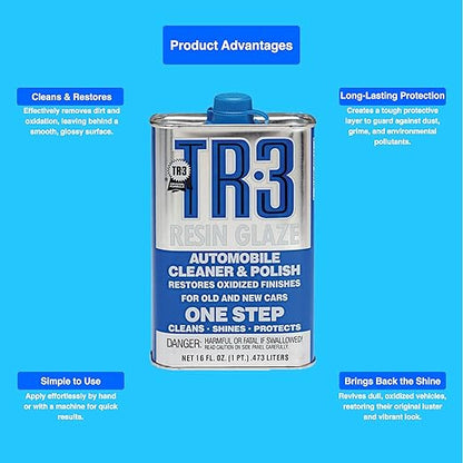 MPD Cobalt Charm TR Three Automobile Resin Glaze Cleaner & Polish - 16oz - Paint Restoration, Car Scratch Remover, Clear Coat Enhancer, Car Finish Protectant (Pack of 2)