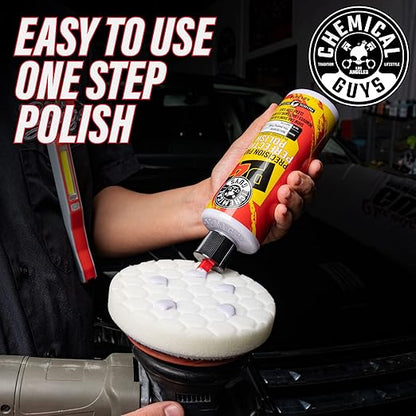 Chemical Guys P4 Precision Paint Perfection Polish - Scratch Remover & Swirl Remover for Cars, Trucks, Motorcycles, & SUVs, Fixes Paint Imperfections & Towel Marks, Restores Gloss & Clarity, 16 oz