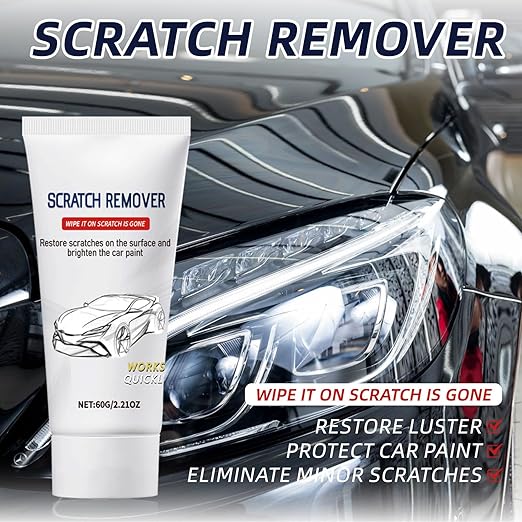 Scratch Remover for Vehicles, Car Surface Care Cream for Light Marks & Swirl Lines, Paint Polishing & Shine Enhancing Formula, Auto Detailing Paste for All Paint Colors