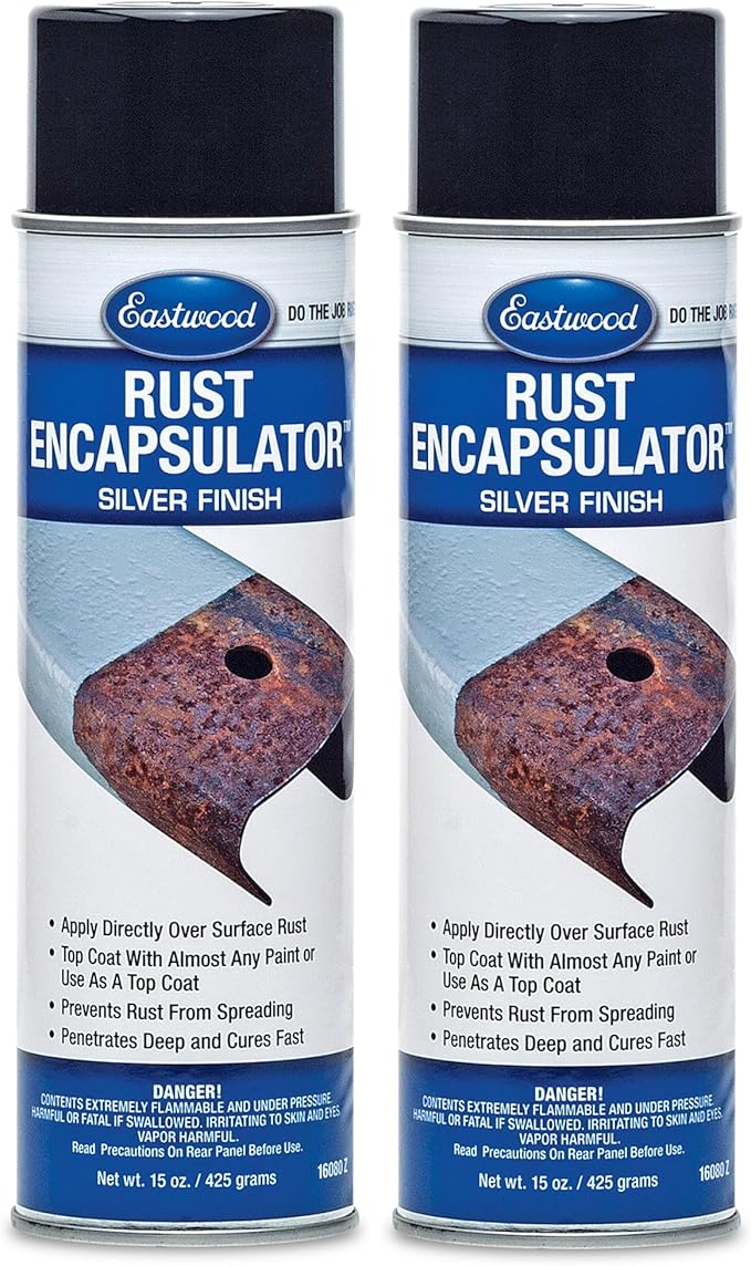 Eastwood Silver Rust Encapsulator 15 oz Aerosol Prevents Rust Corrosion Epoxy Fortified Low VOC Formula | 2 Pack