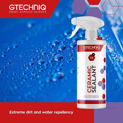 Gtechniq C2 Ceramic Sealant for Cars, Protect Car Paintwork, Trim, Tyres and Windows, High Shine, Easy to Apply - 1L (Sufficient for 4-5 Large Cars)